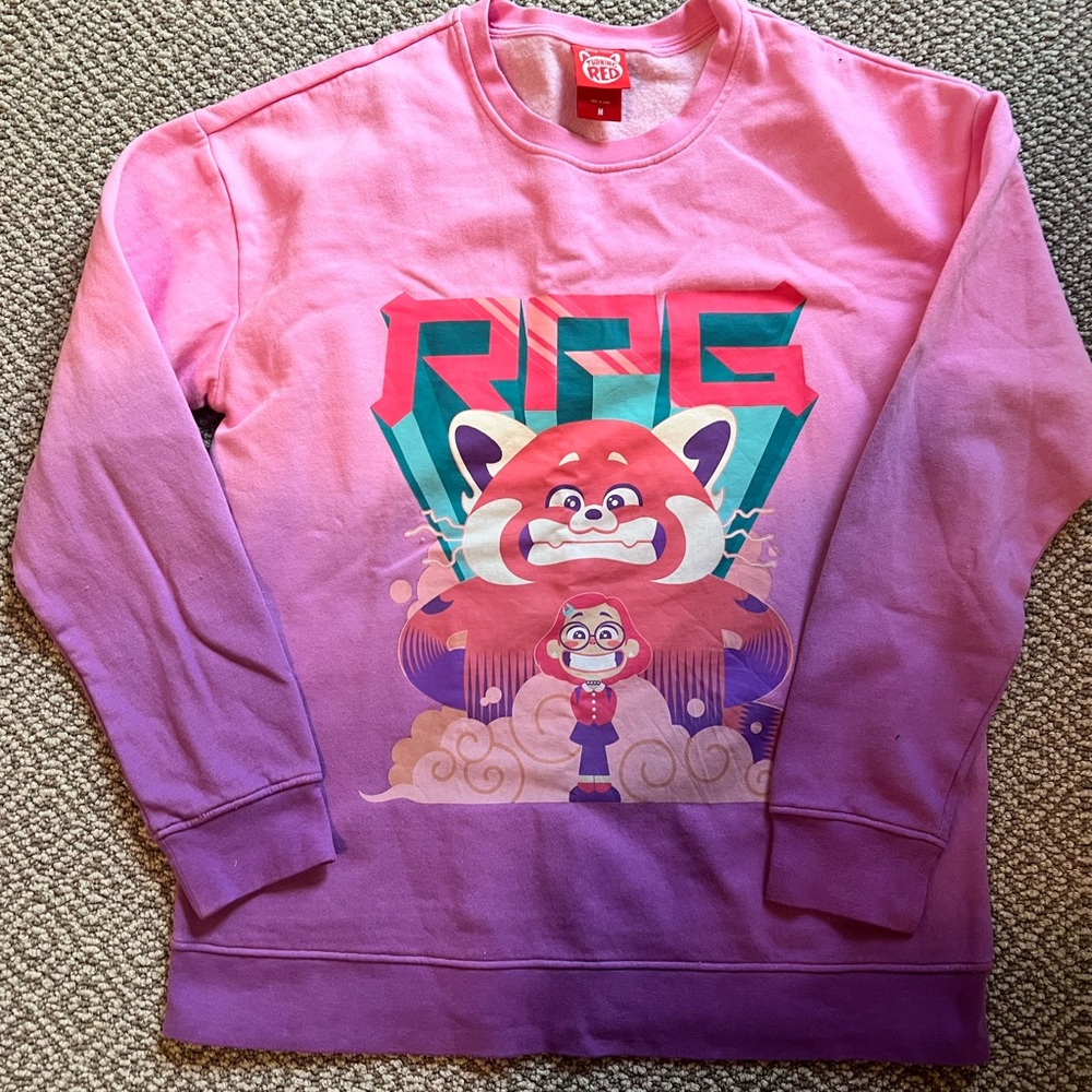 RARE NWT Disney Pixar Turning Red RPG Sweatshirt, Medium